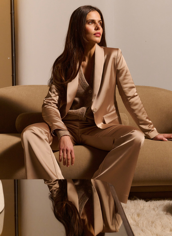 Japan TKY Fall Winter 2025 Original Pants Heavy Satin Stretch Kawase Champagne Japantky 1